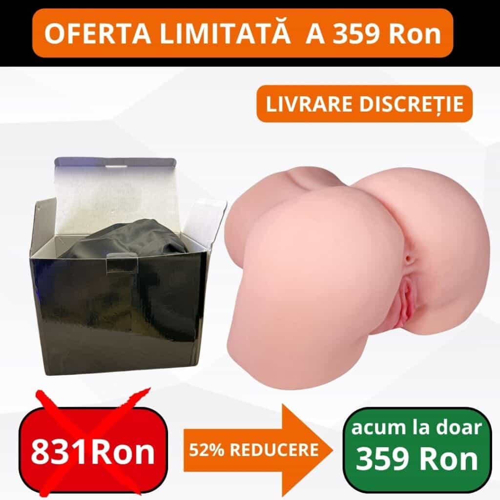Masturbator realist in silicone con scatola di imballaggio.